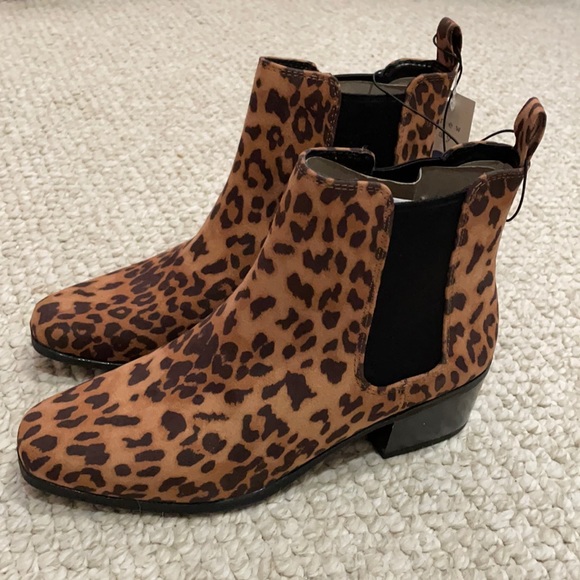 a new day Shoes - Leopard Print Ankle Boots A New Day
